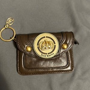 Juicy couture leather coin purse key chain